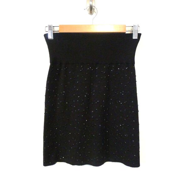 Zadig & Voltaire Deluxe Knit Rhinestone Skirt - Black M - Picture 1 of 5
